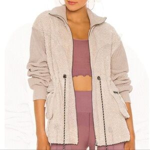 Varley Cream Teddy Jacket